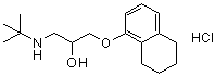 CAS 登录号：15148-92-2, 1-(叔丁基氨基)-3-[(5,6,7,8-四氢-1-萘基)氧基]-2-丙醇盐酸盐