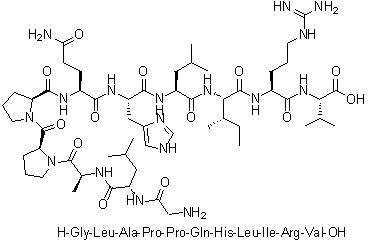CAS # 151808-66-1, Glycyl-L-leucyl-L-alanyl-L-prolyl-L-prolyl-L-glutaminyl-L-histidyl-L-leucyl-L-isoleucyl-L-arginyl-L-valine