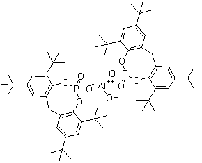 structure of CAS# 151841-65-5, Aluminium hydroxybis[2,2'-methylen-bis(4,6-di-tert-butylphenyl)phosphate]