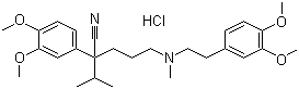 structure of CAS# 152-11-4, (+/-)-Verapamil hydrochloride
