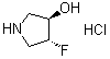 structure of CAS# 1523530-25-7, (3R,4R)-4-氟-3-吡咯烷醇盐酸盐