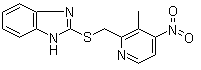 structure of CAS# 152402-98-7, 2-[(3-甲基-4-硝基-2-吡啶基)甲硫基]-1H-苯并咪唑