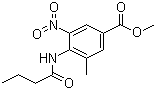 structure of CAS# 152628-01-8, 3-甲基-4-丁酰氨基-5-硝基苯甲酸甲酯