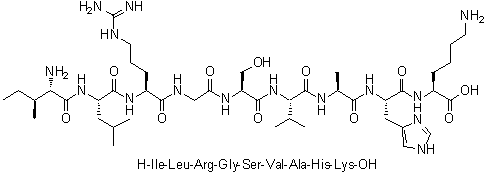 CAS 登录号：152647-29-5, L-异亮氨酰-L-亮氨酰-L-精氨酰甘氨酰-L-丝氨酰-L-缬氨酰-L-丙氨酰-L-组氨酰-L-赖氨酸