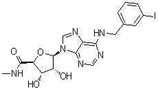 structure of CAS# 152918-18-8, N6-(3-Iodobenzyl)adenosine-5'-N-methyluronamide