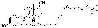 structure of CAS# 153004-31-0, (7a,17b)- 7-[9-[(4,4,5,5,5-五氟戊基)硫]壬基]雌甾-1,3,5(10)-三烯-3,17-二醇
