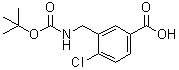 CAS 登录号：153346-57-7, 4-氯-3-[[[叔丁氧羰基]氨基]甲基]苯甲酸