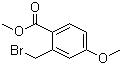 structure of CAS# 15365-25-0, 2-溴甲基-4-甲氧基苯甲酸甲酯