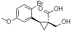 CAS 登录号：1542139-03-6, (1R,2R)-2-(2-溴-5-甲氧基苯基)-1-(羟基甲基)环丙烷羧酸
