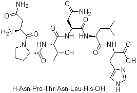CAS # 154277-65-3, Neobellieria bullata trypsin modulating oostatic factor, Peptide TMOF (Neobellieria bullata), Trypsin-modulating oostatic factor (gray flesh fly), L-Asparaginyl-L-prolyl-L-threonyl-L-asparaginyl-L-leucyl-L-histidine