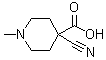 structure of CAS# 1542938-62-4, 4-Cyano-1-methyl-4-piperidinecarboxylic acid