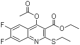 structure of CAS# 154330-68-4, Ethyl 4-acetoxy-6,7-difluoro-2-(ethylthio)quinoline-3-carboxylate