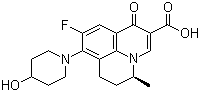 CAS # 154357-42-3, Levonadifloxacin, (S)-9-Fluoro-8-(4-hydroxypiperidin-1-yl)-5-methyl-1-oxo-6,7-dihydro-1H,5H-pyrido[3,2,1-ij]quinoline-2-carboxylic acid