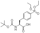 CAS 登录号：154483-81-5, 4-(二乙氧基亚膦酰)-N-叔丁氧羰基-L-苯丙氨酸