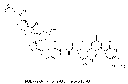 CAS # 154652-68-3, L-alpha-Glutamyl-L-valyl-L-alpha-aspartyl-L-prolyl-L-isoleucylglycyl-L-histidyl-L-leucyl-L-tyrosine