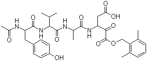 structure of CAS# 154674-81-4, Acetyl-tyrosyl-valyl-alanyl-aspartyl-2,6-dimethylbenzoyloxymethylketone