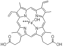 structure of CAS# 15489-90-4, Ferriheme hydroxide