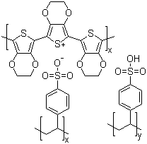 structure of CAS# 155090-83-8, Poly(3,4-ethylenedioxythiophene)-poly(styrenesulfonate)
