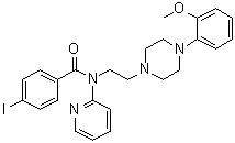 CAS # 155204-23-2, 4-Iodo-N-[2-[4-(2-methoxyphenyl)-1-piperazinyl]ethyl]-N-2-pyridinylbenzamide, p-MPPI