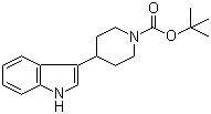 structure of CAS# 155302-28-6, 4-(1H-Indol-3-yl)piperidine-1-carboxylic acid tert-butyl ester