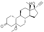 CAS # 155683-60-6, (5alpha,17alpha)-13-Ethyl-17-hydroxy-5-methoxy-18,19-dinorpregn-20-yn-3-one