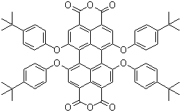 structure of CAS# 156028-30-7, 1,6,7,12-Tetra-tert-butylphenoxyperylene-3,4,9,10-tetracarboxylic dianhydride