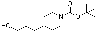 structure of CAS# 156185-63-6, 3-(N-叔丁氧羰基哌啶-4-基)丙醇