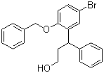 structure of CAS# 156755-25-8, 3-(2-Benzyloxy-5-bromophenyl)-3-phenylpropan-1-ol