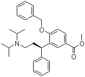 CAS # 156755-35-0, 3-[(1R)-3-[Bis(1-methylethyl)amino]-1-phenylpropyl]-4-(phenylmethoxy)benzoic acid methyl ester