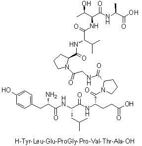 CAS # 156761-76-1, L-Tyrosyl-L-leucyl-L-alpha-glutamyl-L-prolylglycyl-L-prolyl-L-valyl-L-threonyl-L-alanine
