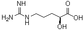 structure of CAS# 157-07-3, L-5-胍基-2-羟基戊酸