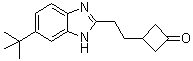 structure of CAS# 1571060-90-6, 3-[2-[6-叔丁基-1H-苯并咪唑-2-基]乙基]环丁酮