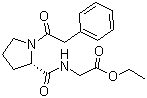 structure of CAS# 157115-85-0, N-(1-(苯基乙酰基)-L-脯氨酰)甘氨酸乙酯
