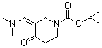 structure of CAS# 157327-41-8, 3-[(Dimethylamino)methylene]-4-oxopiperidine-1-carboxylic acid tert-butyl ester