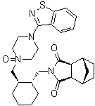 CAS # 1574569-32-6, (3aR,4S,7R,7aS)-2-[[(1R,2R)-2-[[4-(1,2-Benzisothiazol-3-yl)-1-oxido-1-piperazinyl]methyl]cyclohexyl]methyl]hexahydro-4,7-methano-1H-isoindole-1,3(2H)-dione