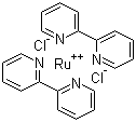 CAS # 15746-57-3, Bis(2,2'-bipyridine)dichlororuthenium, Bis(2,2'-bipyridine)ruthenium dichloride, Bis(2,2'-bipyridyl)dichlororuthenium, Bis(2,2'-bipyridyl)ruthenium dichloride, Di(2,2'-bipyridine)ruthenium dichloride, Dichlorobis(2,2'-bipyridine)ruthenium