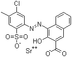 CAS # 15782-05-5, Pigment Red 48:3, C.I. 15865:3, Strontium 4-[(5-chloro-4-methyl-2-sulphonatophenyl)azo]-3-hydroxy-2-naphthoate (1:1)