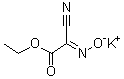 structure of CAS# 158014-03-0, Cyano(hydroxyimino)acetic acid ethyl ester potassium salt