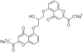 structure of CAS# 15826-37-6, Sodium cromoglycate