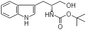 structure of CAS# 158932-00-4, (R)-[2-Hydroxy-1-(1H-indol-3-ylmethyl)ethyl]carbamic acid tert-butyl ester