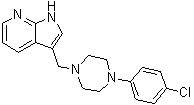 structure of CAS# 158985-00-3, 3-[[4-(4-Chlorophenyl)-1-piperazinyl]methyl]-1H-pyrrolo[2,3-b]pyridine