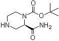 CAS 登录号：159485-28-6, (R)-2-(氨基羰基)-1-哌嗪羧酸叔丁酯