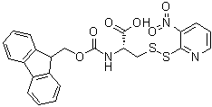 structure of CAS# 159700-51-3, N-[(9H-Fluoren-9-ylmethoxy)carbonyl]-3-[(3-nitro-2-pyridinyl)dithio]-L-alanine