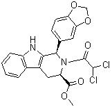 CAS 登录号：1598416-08-0, (1R,3R)-1-(1,3-苯并二氧杂环戊烯-5-基)-2-(2,2-二氯乙酰基)-2,3,4,9-四氢-1H-吡啶并[3,4-b]吲哚-3-羧酸甲酯