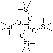 CAS # 15990-66-6, Tetrakis(trimethylsiloxy)titanium, Dodecamethyltetrasiloxytitanium, Tetrakis(trimethylsilyloxy)titanium, Titanium trimethylsilyl oxide, Titanium(4+) trimethylsilanolate, Titanium(4+) trimethylsiloxide