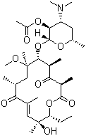 CAS # 160145-82-4, 3-De[(2,6-dideoxy-3-C-methyl-3-O-methyl-a-L-ribo-hexopyranosyl)oxy]-10,11-didehydro-11-deoxy-6-O-methyl-3-oxo-erythromycin 2'-acetate