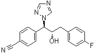 CAS # 160146-17-8, Finrozole, rel-4-[(1R,2S)-3-(4-Fluorophenyl)-2-hydroxy-1-(1H-1,2,4-triazol-1-yl)propyl]benzonitrile
