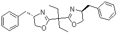 structure of CAS# 160191-64-0, (4S)-2,2'-(1-Ethylpropylidene)bis(4-benzyl-4,5-dihydrooxazole)