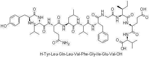 CAS 登录号：160213-37-6, L-酪氨酰-L-亮氨酰-L-谷氨酰胺酰-L-亮氨酰-L-缬氨酰-L-苯丙氨酰甘氨酰-L-异亮氨酰-L-alpha-谷氨酰-L-缬氨酸