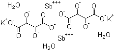structure of CAS# 16039-64-8, 酒石酸锑钾